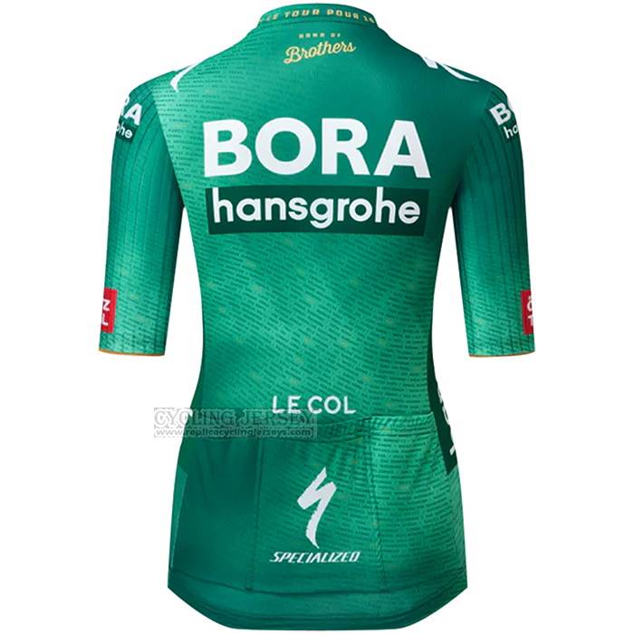 2023 Cycling Jersey Women Bora Hansgrohe Green Short Sleeve and Bib Short